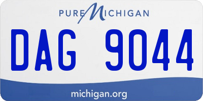 MI license plate DAG9044