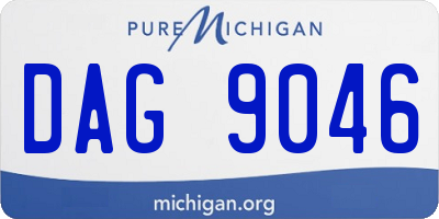 MI license plate DAG9046