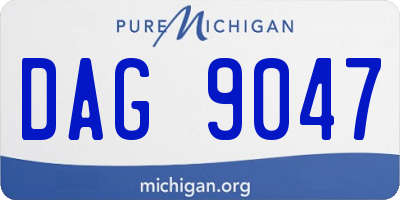 MI license plate DAG9047