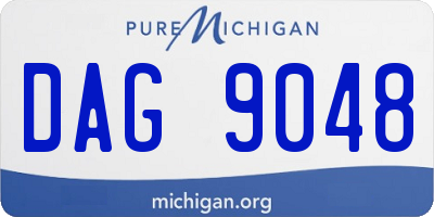 MI license plate DAG9048