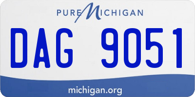 MI license plate DAG9051