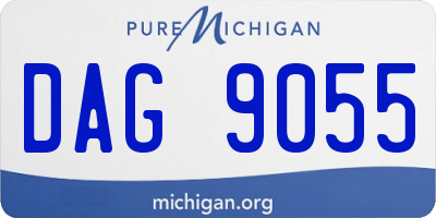 MI license plate DAG9055