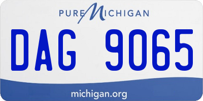 MI license plate DAG9065