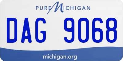 MI license plate DAG9068