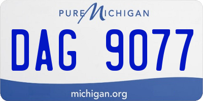 MI license plate DAG9077