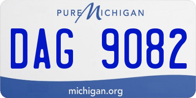 MI license plate DAG9082