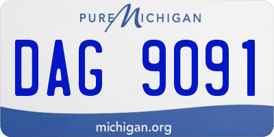 MI license plate DAG9091