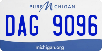 MI license plate DAG9096