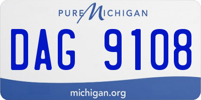 MI license plate DAG9108