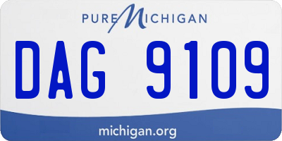 MI license plate DAG9109