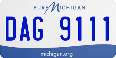 MI license plate DAG9111