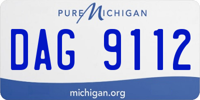 MI license plate DAG9112