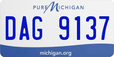 MI license plate DAG9137