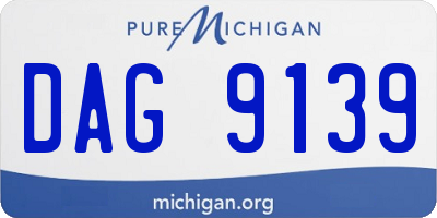 MI license plate DAG9139