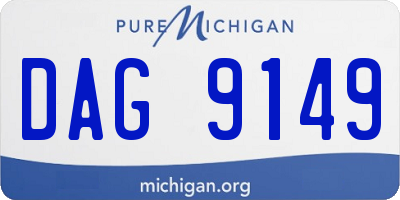 MI license plate DAG9149