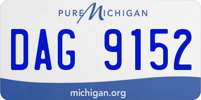 MI license plate DAG9152