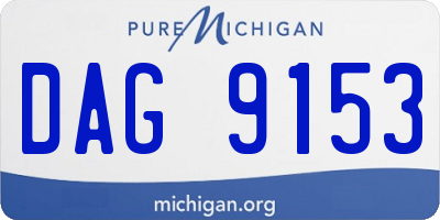 MI license plate DAG9153