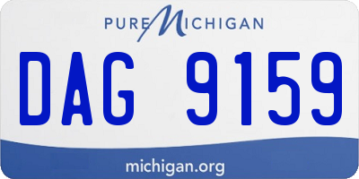 MI license plate DAG9159