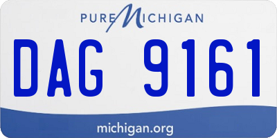 MI license plate DAG9161