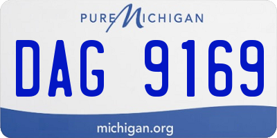 MI license plate DAG9169