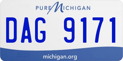 MI license plate DAG9171