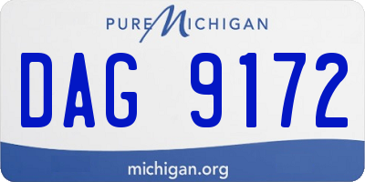MI license plate DAG9172