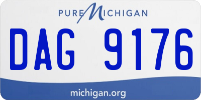 MI license plate DAG9176