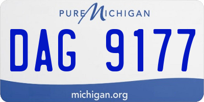 MI license plate DAG9177