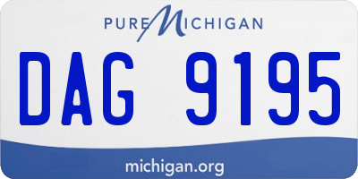 MI license plate DAG9195