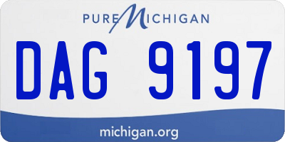 MI license plate DAG9197