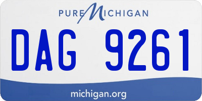 MI license plate DAG9261