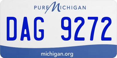 MI license plate DAG9272