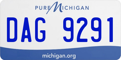 MI license plate DAG9291