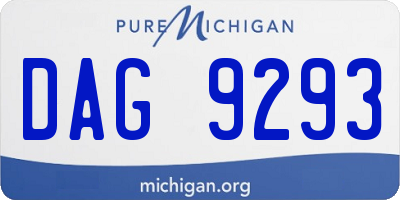 MI license plate DAG9293