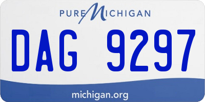 MI license plate DAG9297
