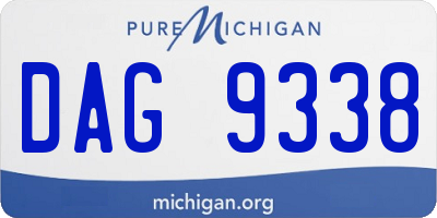 MI license plate DAG9338