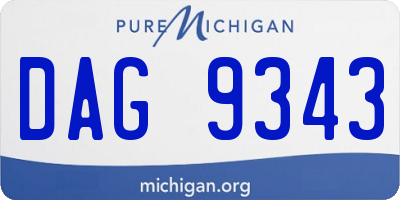 MI license plate DAG9343