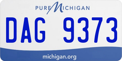 MI license plate DAG9373