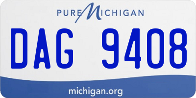 MI license plate DAG9408