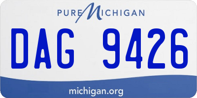 MI license plate DAG9426
