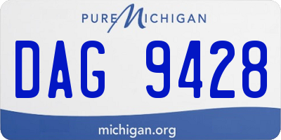 MI license plate DAG9428