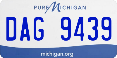 MI license plate DAG9439