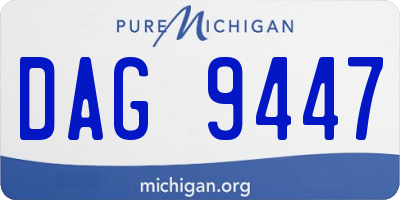 MI license plate DAG9447