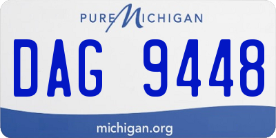 MI license plate DAG9448