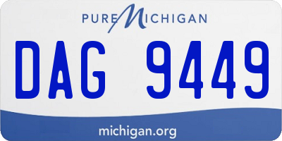 MI license plate DAG9449