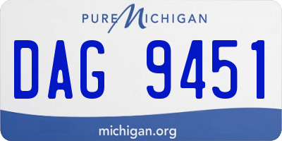MI license plate DAG9451