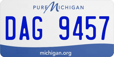 MI license plate DAG9457