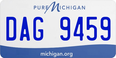 MI license plate DAG9459