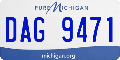 MI license plate DAG9471