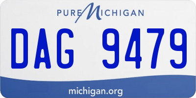 MI license plate DAG9479
